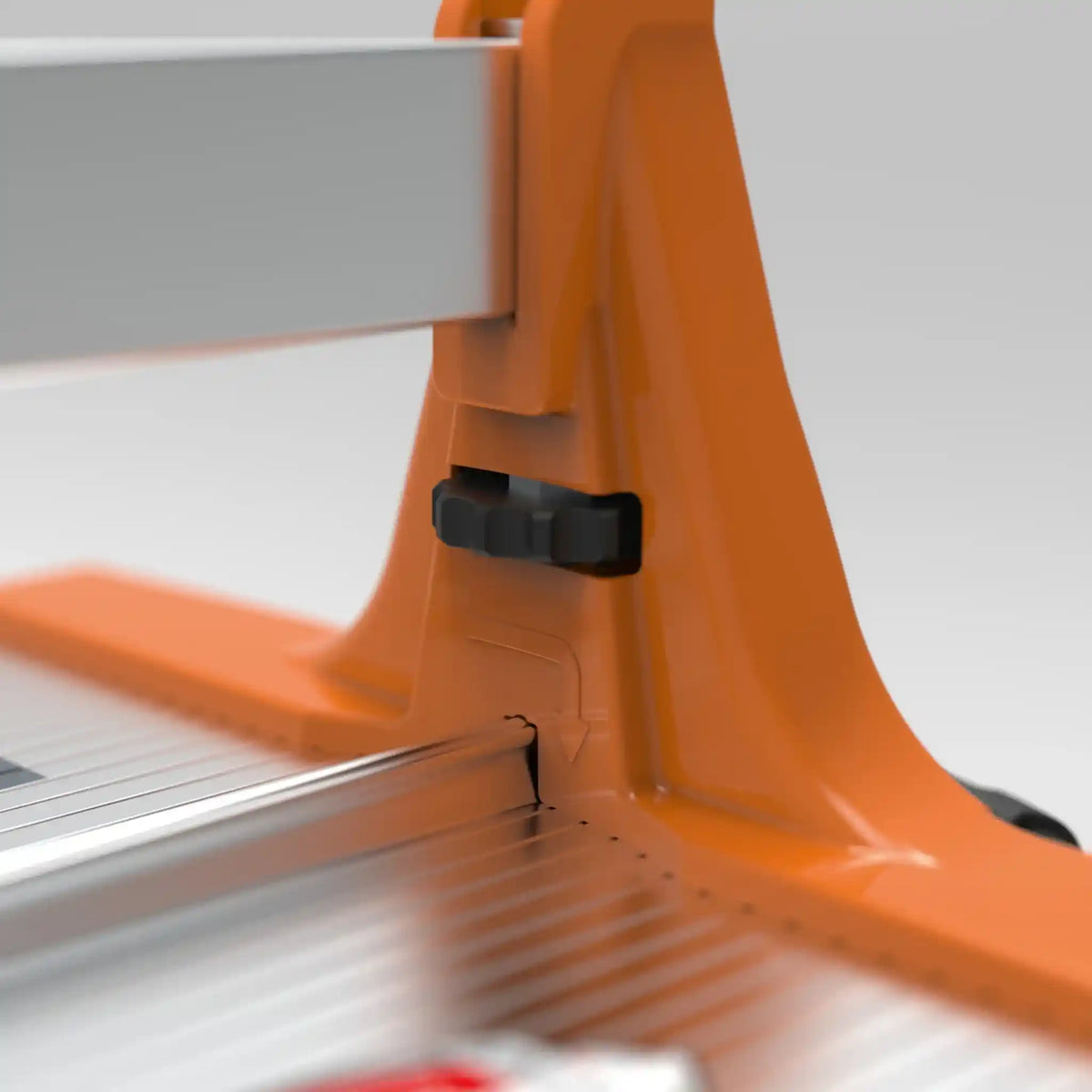 Close-up of the height adjustment of the Battipav SINTESI