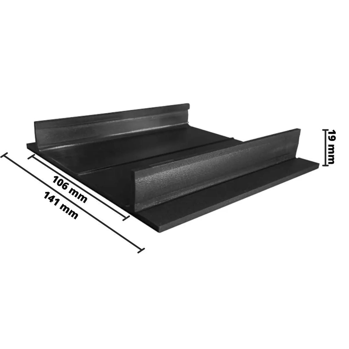 Connecteur coté UD Pro 100. largeur totale: 141 mm, largeur intérieure: 106 mm, hauteur: 19 mm #FR0003393