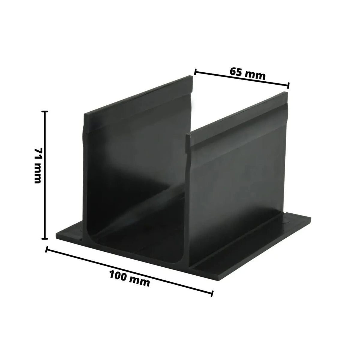 Connecteur coté UD Pro 65. largeur totale: 100 mm, largeur intérieure: 65 mm, hauteur: 71 mm #FR0003405