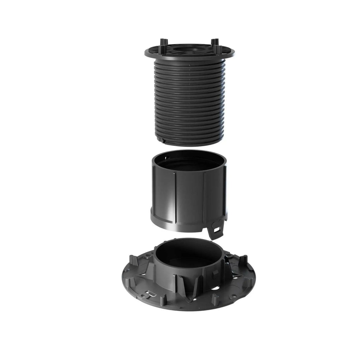 Pedestal Flexibal Pro L in individual parts with self-levelling pedestal head for 4mm joint widths. #A0005225 #A0005226