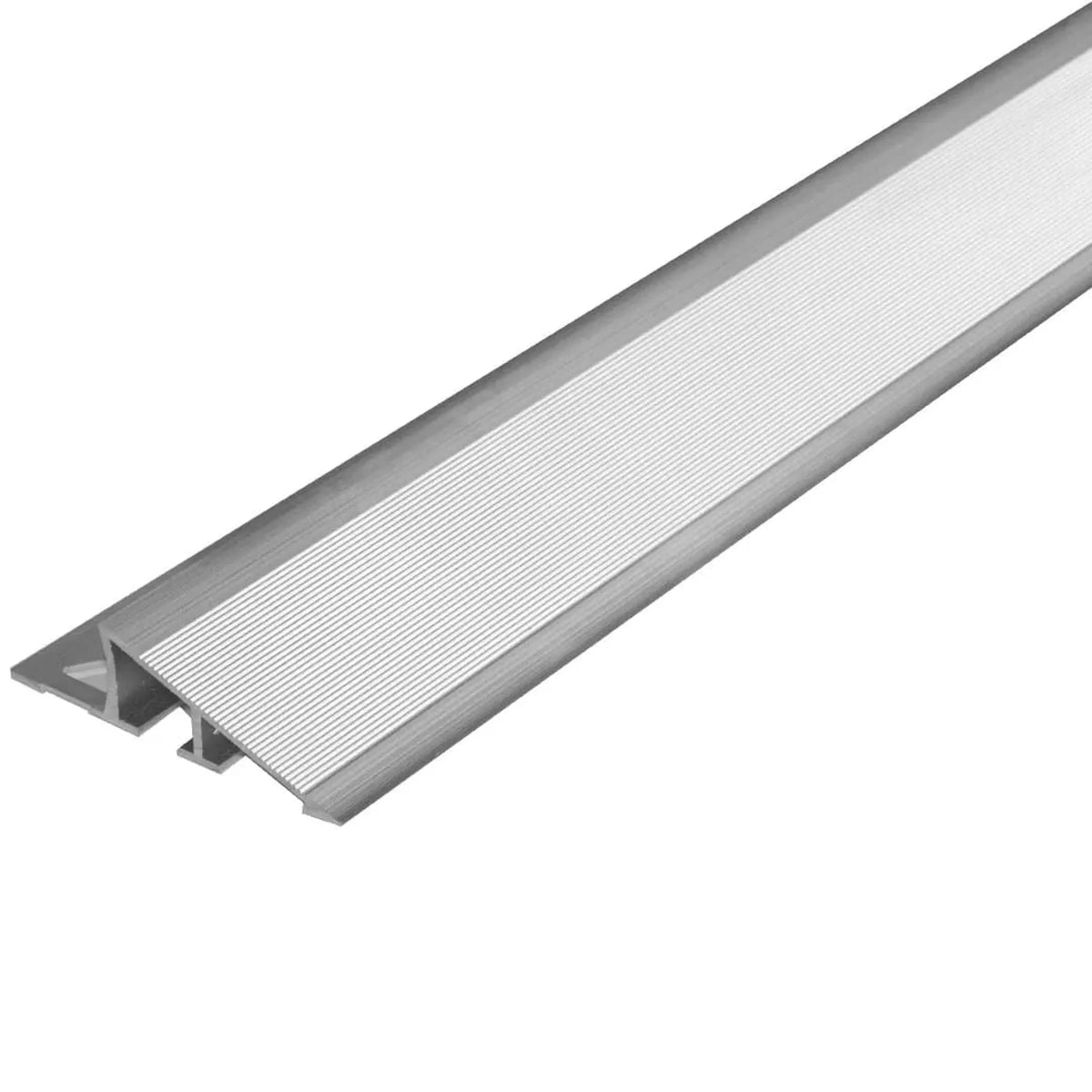 Breites Höhenausgleichsprofil aus Aluminium mit geriffelter Rampe und natürlicher Oberfläche #A0001591
#A0001592
#A0001593
#A0001597