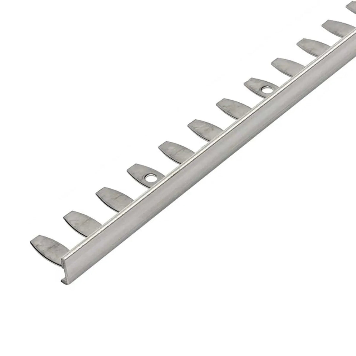 Close-up of the angle profile for Biegen made of V2A stainless steel natural