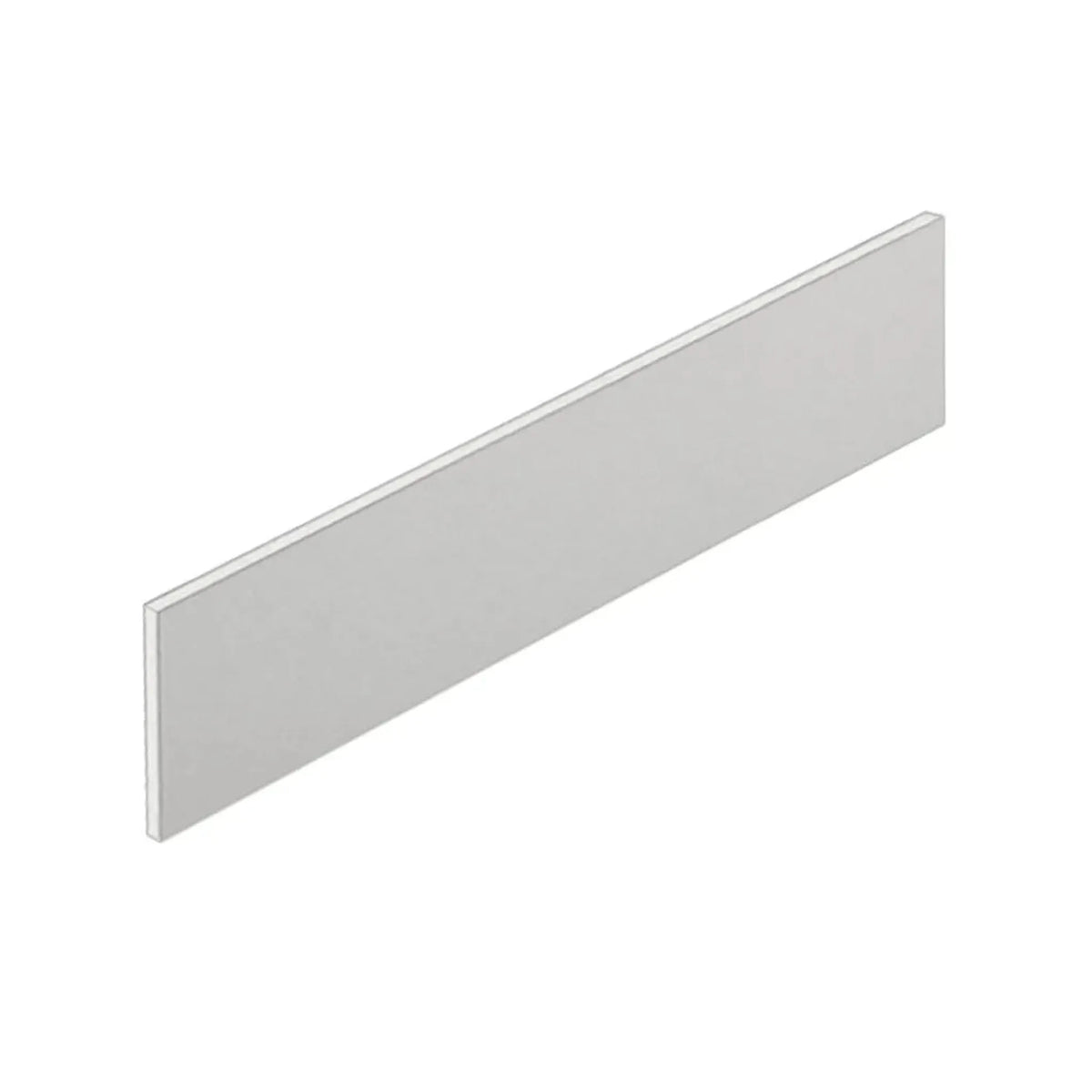 Drip edged balcony profile connector. Narrow, rectangular aluminium piece