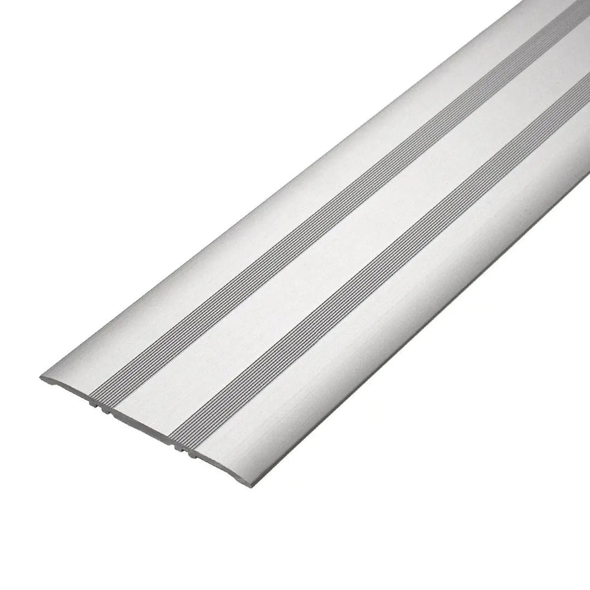Detailed view of a silver cover profile with grooved surface #A0002922 #A0002926 #A0002930 #A0002934