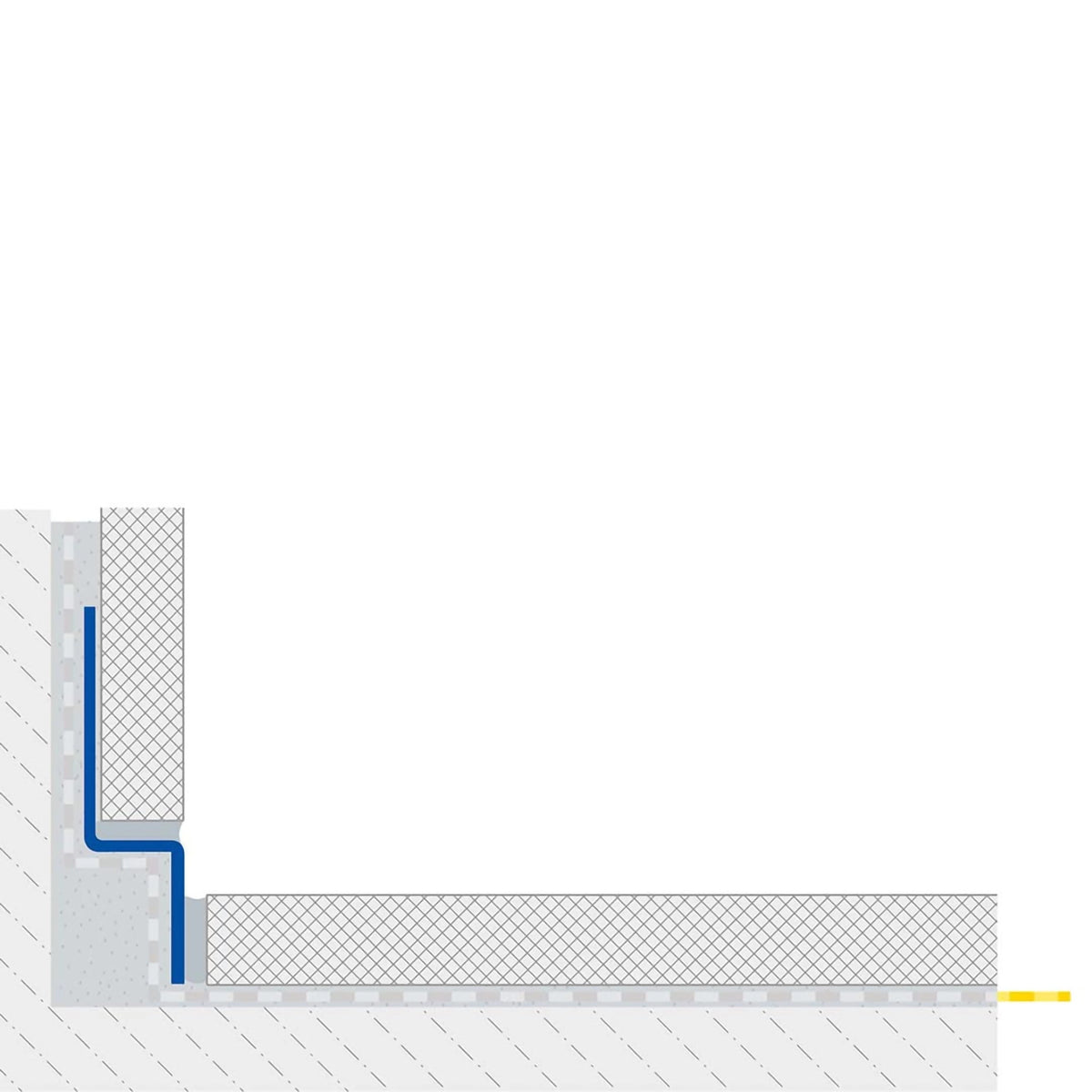 Zweidimensionale technische Zeichnung, die einen linken Gefällekeil für den seitlichen Wandanschluss zeigt #A0002345 #A0004462 #A0002347 #A0004468 #A0002351 #A0004463 #A0002353 #A0004469 #A0002355 #A0004464 #A0004470 #A0005205 #A0005206 #A0005207 #A0005208 #A0002357