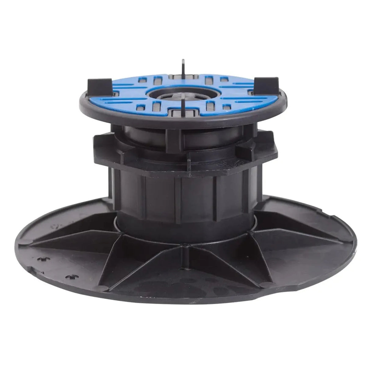 DURAL self-levelling pedestal BA 77 to 112 mm with black pedestal base and blue rubber plate #A0003329
#A0003330