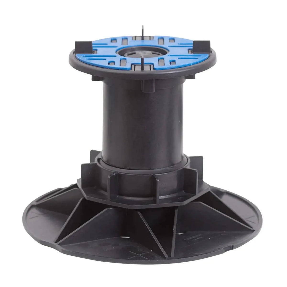 DURAL self-levelling pedestal BA 133 to 165 mm with black pedestal base and blue rubber plate #A0003331
#A0003332