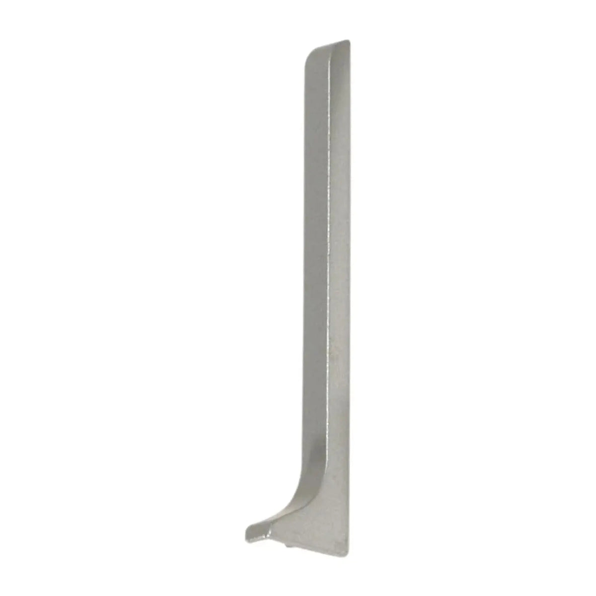 Close-up of a right end cap skirting board made of silver anodised aluminium #A0002041 #A0002046 #A0002051 #A0002056