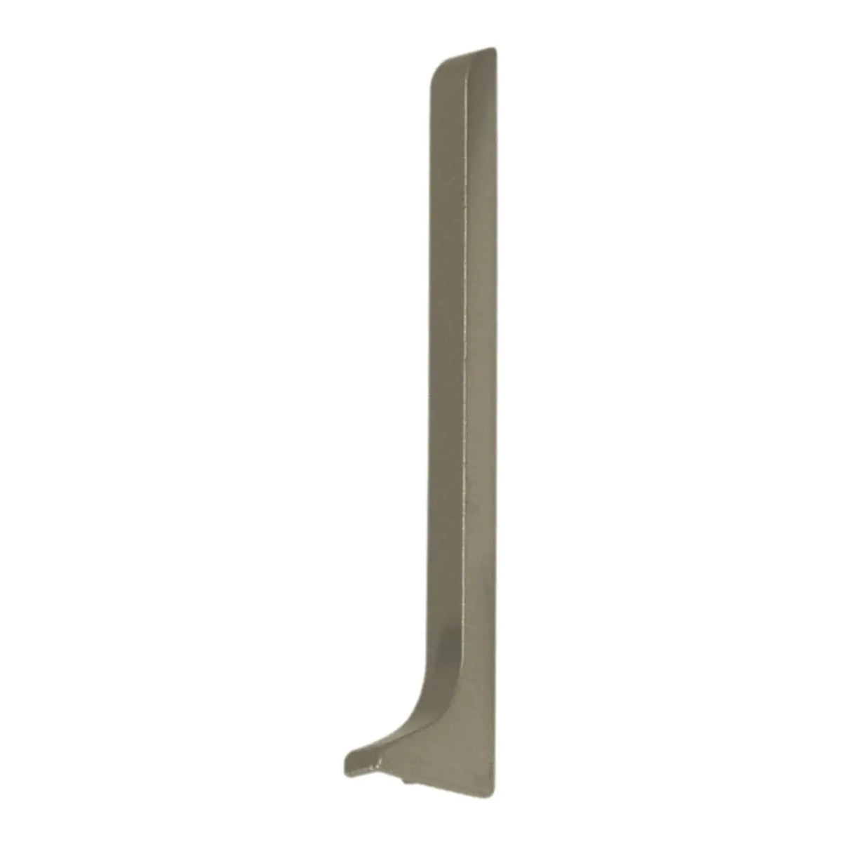 Close-up of a right end cap skirting board made of titanium anodised aluminium #A0002065 #A0002070 #A0002075