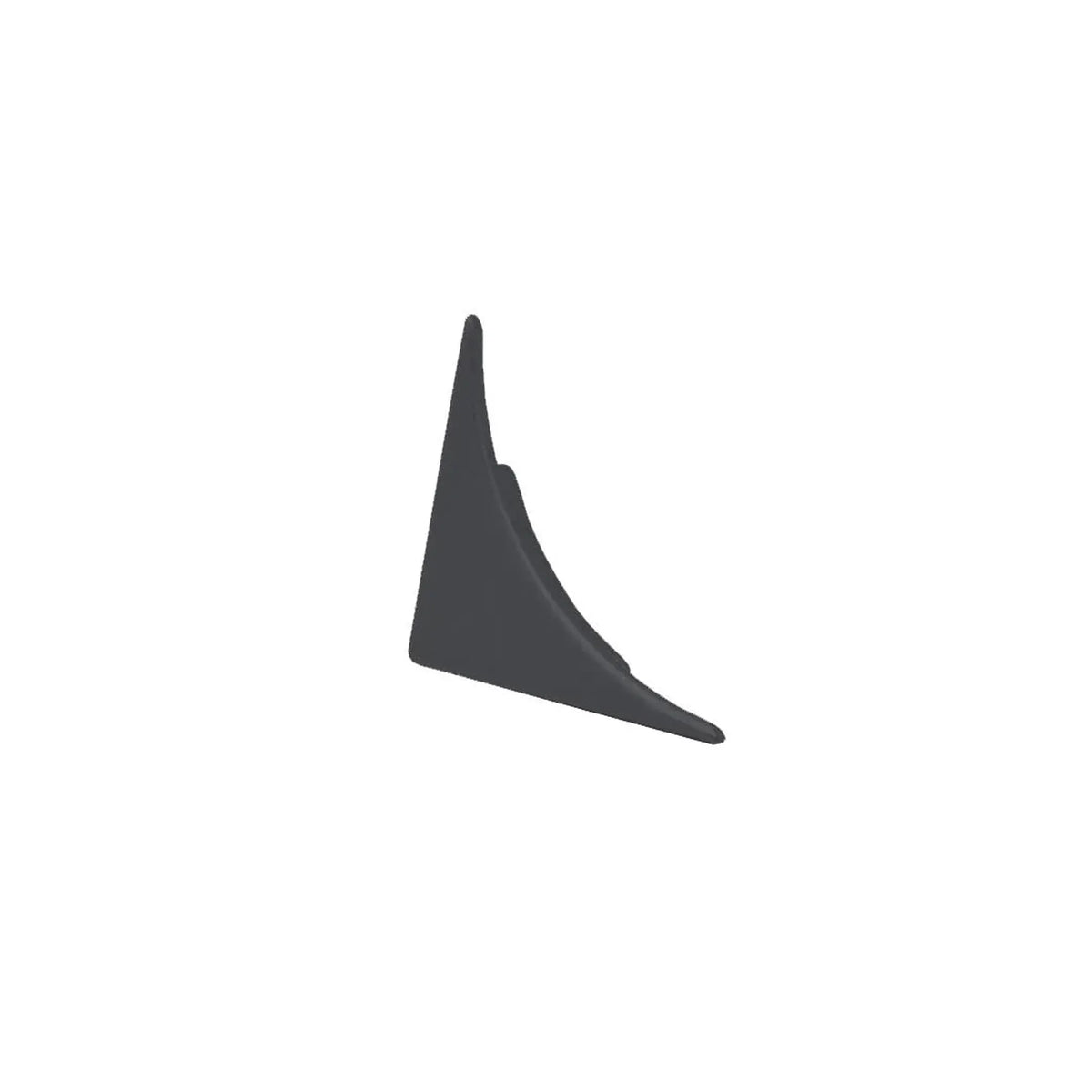 Detailed view black powder-coated end cap wall connection profile COVE #A0005067