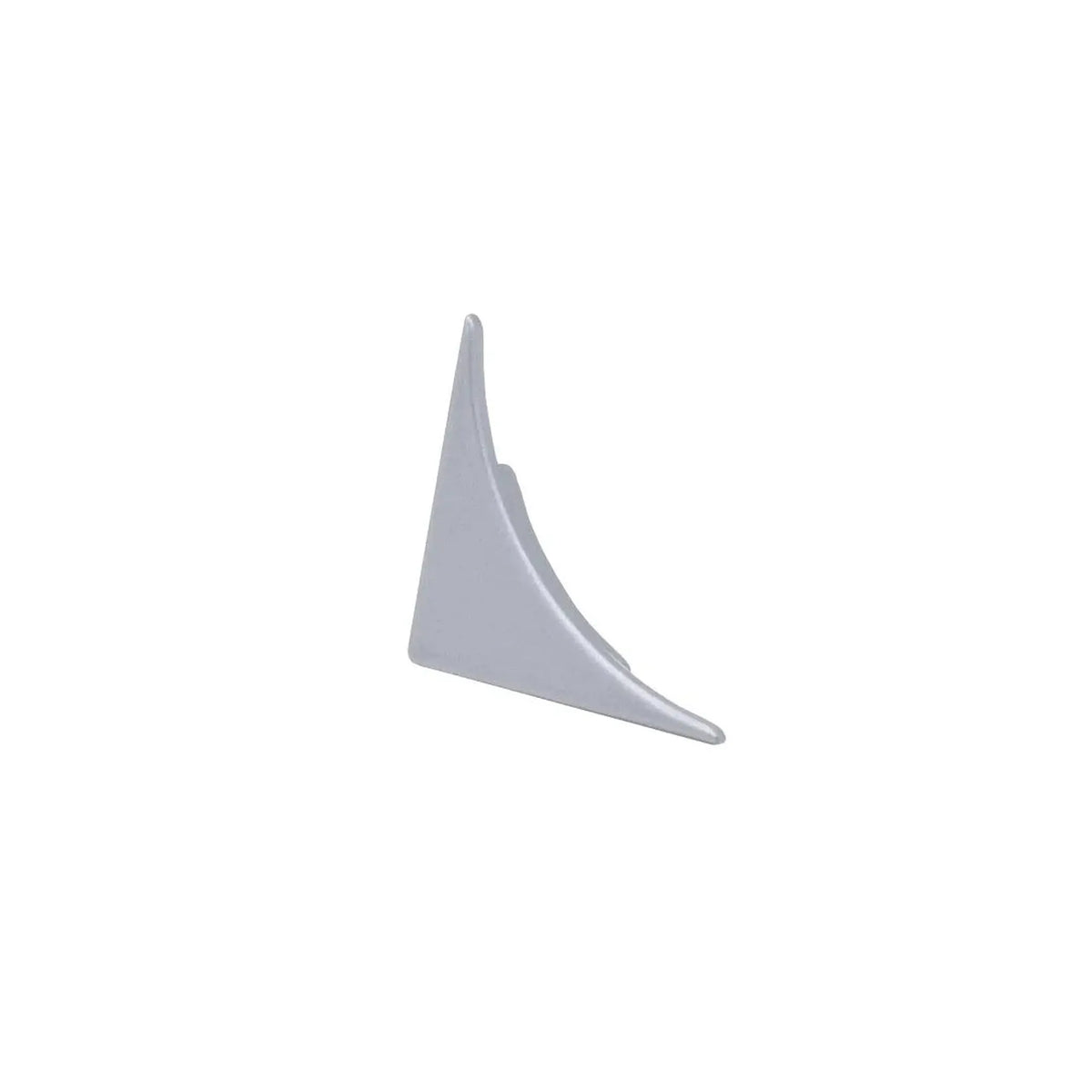 Detailed view silver anodised end cap wall connection profile COVE #A0002911