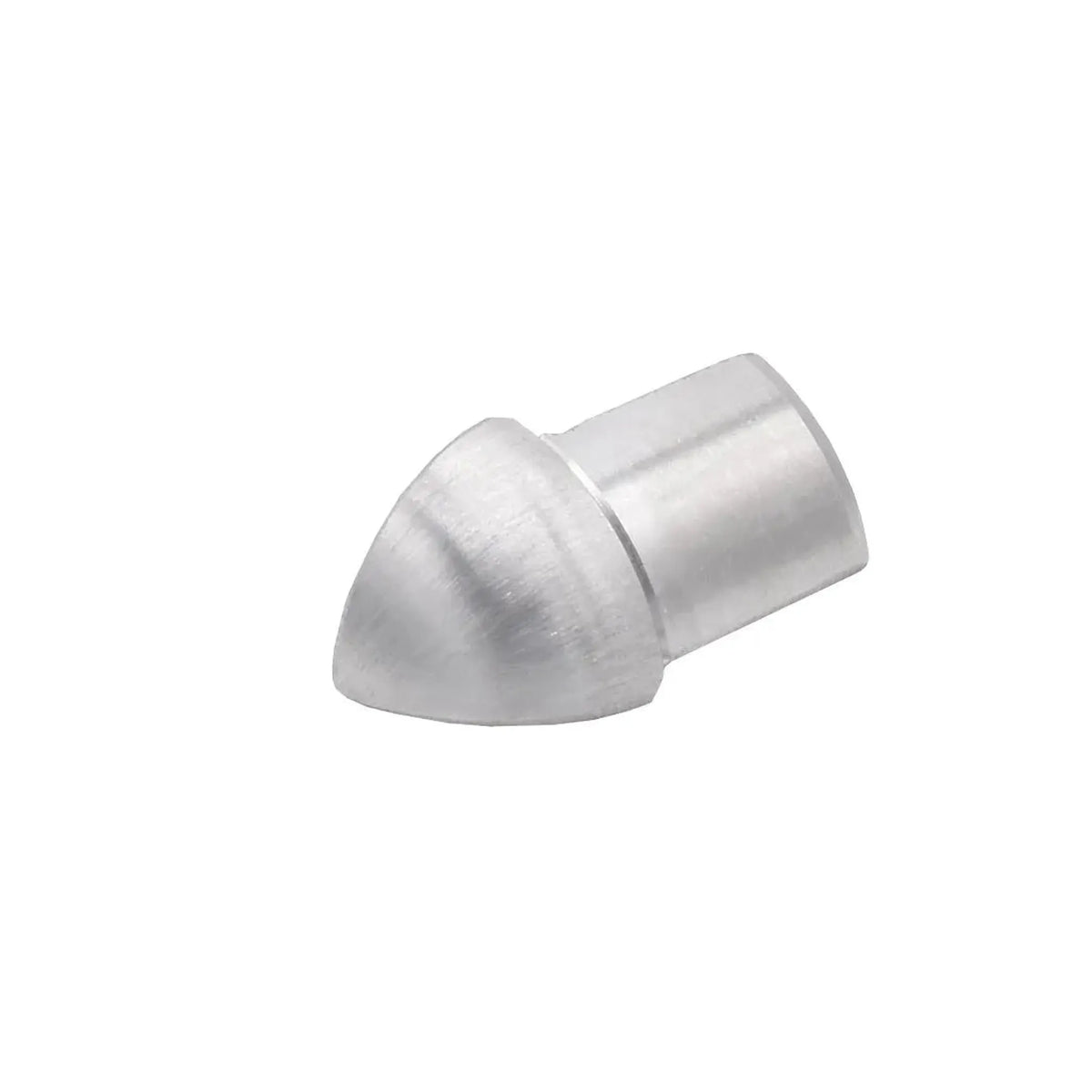 Gros plan d'un angle extérieur pour profilé en quart de cercle en acier inoxydable brossé avec léger motif de brossage #A0002646
#A0002647
#A0002648
#A0003542
#A0003543