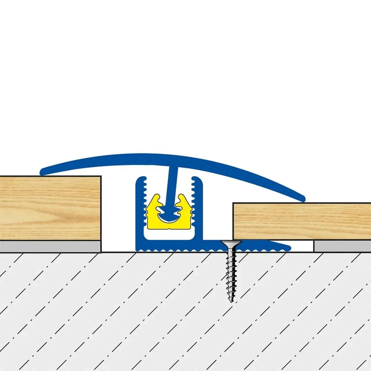 Tweedimensionale technische tekening van het hoogtecompensatieprofiel CLIP