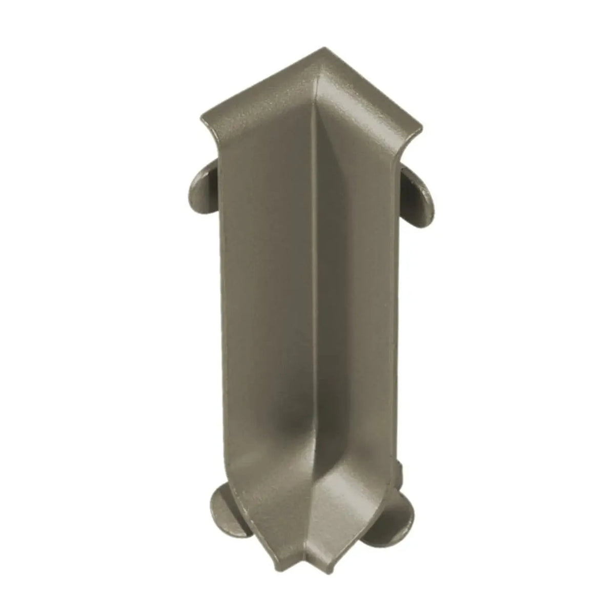 Vue détaillée d'un angle intérieur anodisé titane pour plinthe en aluminium avec aspect mat #A0002066
#A0002071
#A0002076