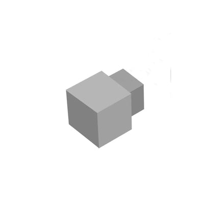 DURAL corners for aluminium square edge tile trim concrete-grey