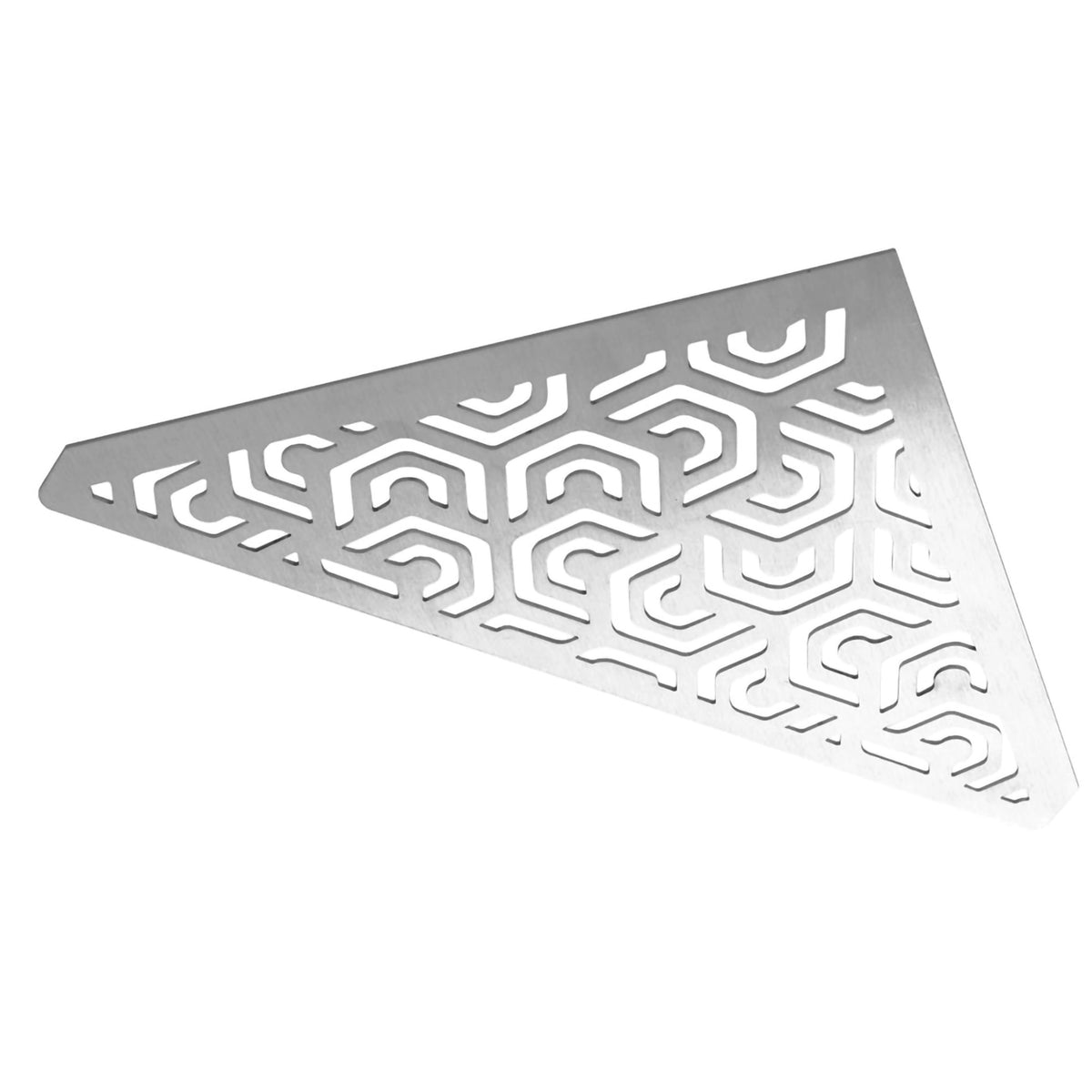 Detail image TI-SHELF triangular stainless steel shelf with Penta pattern #A0004346