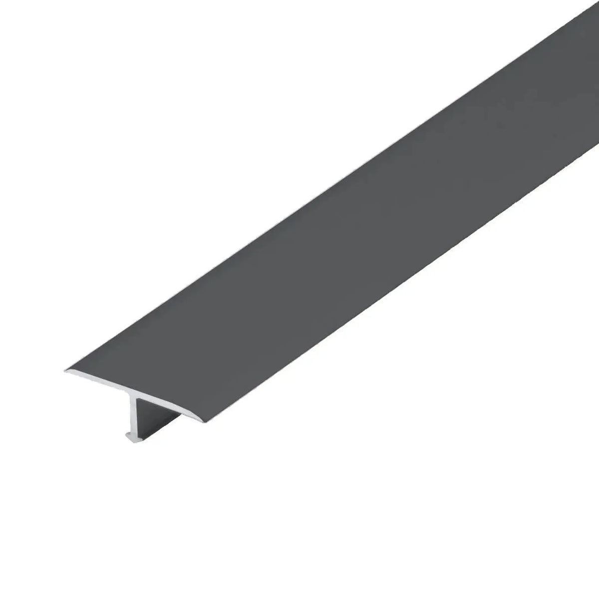 Breed, zwart gecoat overgangsprofiel T-vorm aluminium #A0005062
