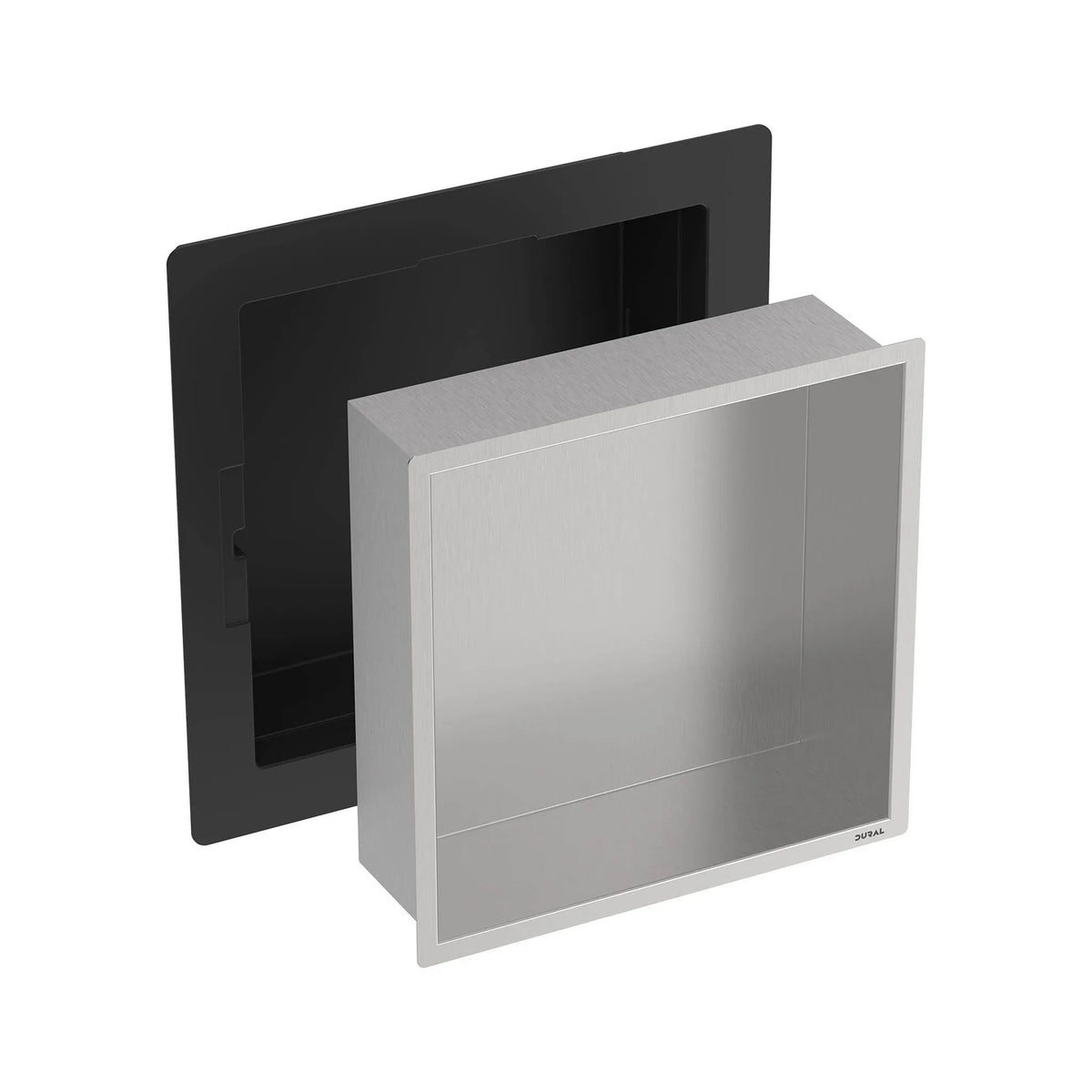 Wandnische aus Edelstahl gebürstet 300x300 mm mit befliesbarem Rahmen
#A0005358
#FR0005358