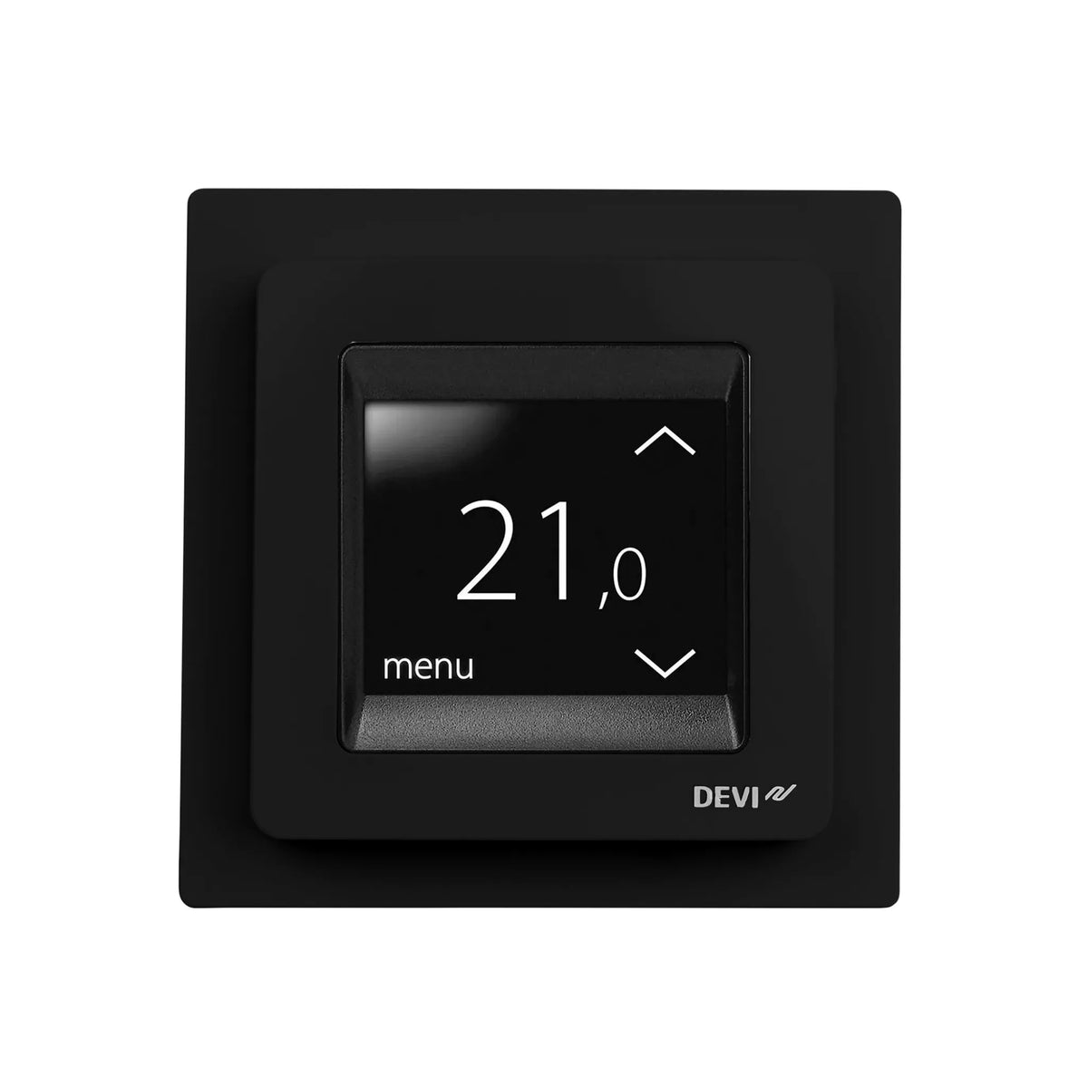 Black thermostat for heated rooms with touch function #A0005302