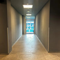 Corner protection angle aluminium silver installed in the Karlsruher SC football stadium