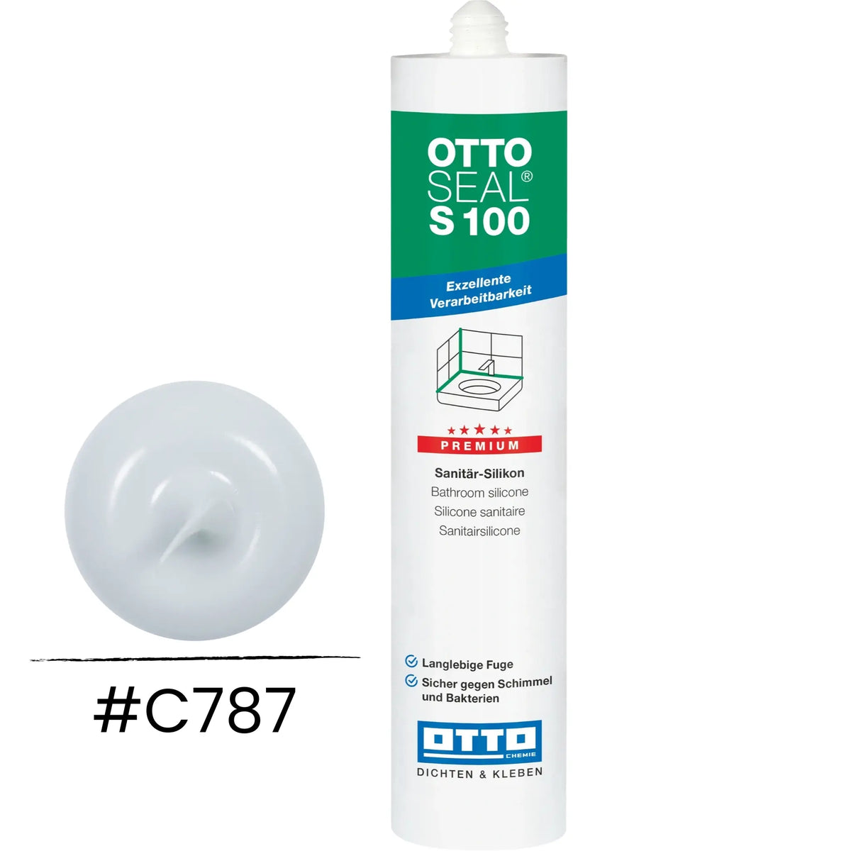 Product image OTTOSEAL S 100 premium sanitary silicone flash grey C787
#A0005499