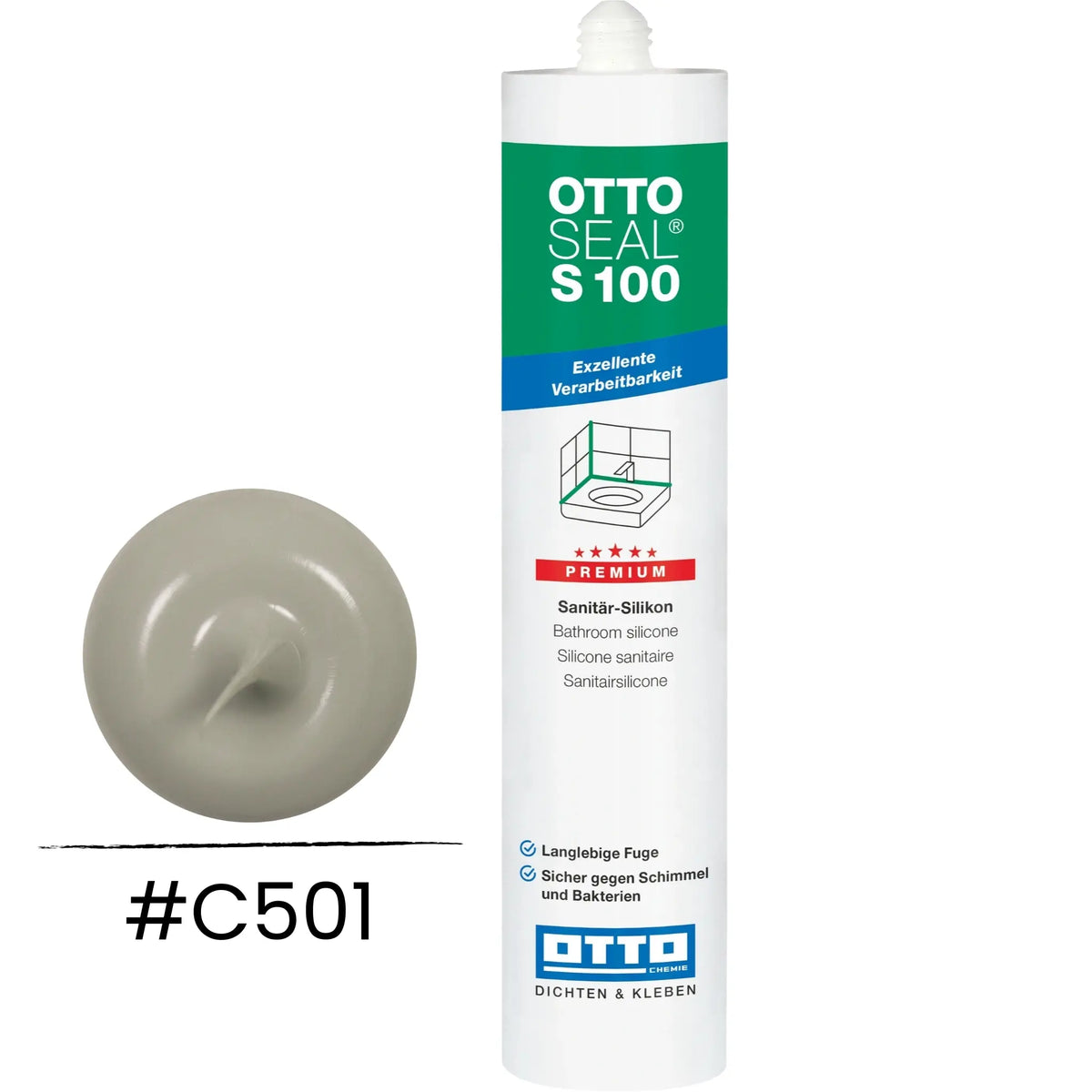 Product image OTTOSEAL S 100 premium sanitary silicone light grey 21 C501
#A0005493