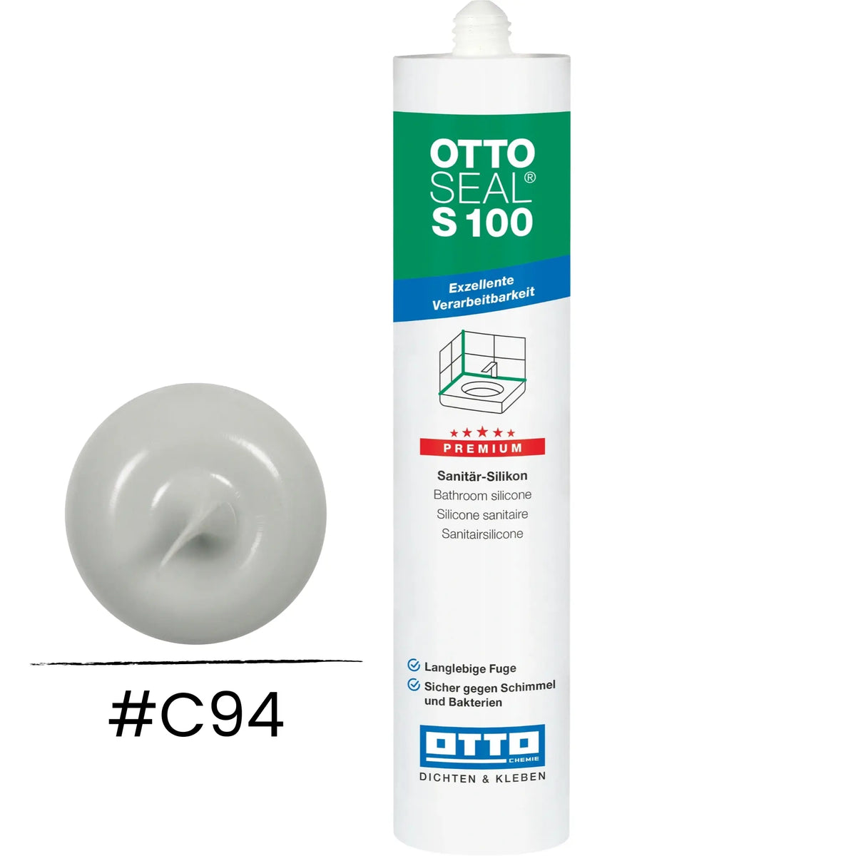 Product image OTTOSEAL S 100 premium sanitary silicone silver grey C94
#A0005502