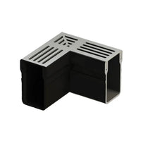 Photo de détail de la pièce d'angle rectangulaire, haute et étroite UD Pro 65 avec grille argentée #FR0003397