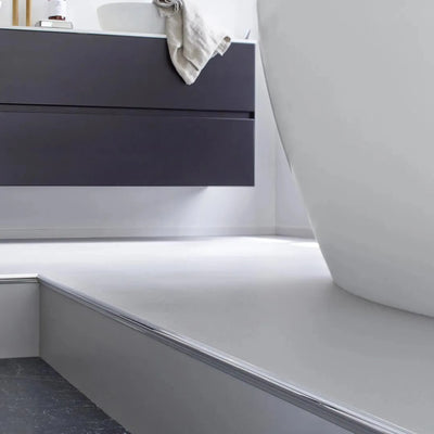 Aluminium tile stair nosing trim Florentine style silver – View 2