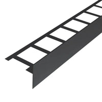 Detailed view of the anthracite coated balcony angle profile T-shape with 60 mm panel height #A0003227