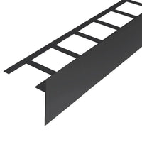 Detailed view of the anthracite coated balcony angle profile T-shape with 80 mm panel height #A0003228
