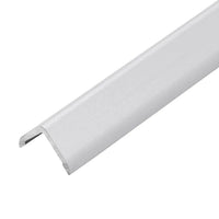 Right-angled corner protection angle made of silver anodised aluminium with matt appearance and slight grinding pattern #A0004246 #A0004248