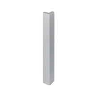 Angle extérieur 120 mm pour profilé d'angle de balcon en forme de T. Surface anodisée argent #A0003282