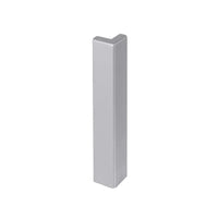 Angle extérieur 80 mm pour profilé d'angle de balcon en forme de T. Surface anodisée argent #A0003296