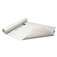Nahaufnahme einer zum Teil ausgerollten, weißen DURAL Trittschallmatte DURABASE SW14