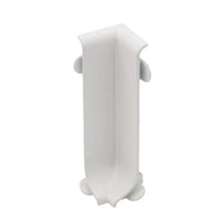 Vue détaillée d'un angle intérieur blanc revêtu par poudrage pour plinthe en aluminium avec aspect mat #A0004274
#A0005103