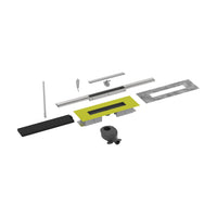 Kürzbare Duschrinne Edelstahl gebürstet mit 71mm Einbauhöhe in Einzelteilen #A0005317
#A0005323
#A0005329
