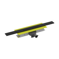 Kürzbares Duschrinnen Komplettset für den Wandanschluss mit einem schwarzem Rost und 71mm Einbauhöhe. #A0005336
#A0005342
#A0005348
