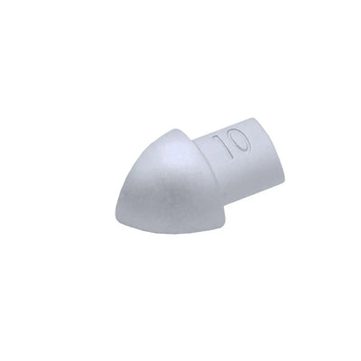 External corners for aluminium round edge tile trim silver