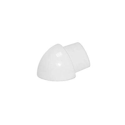 External corners for aluminium round edge tile trim white