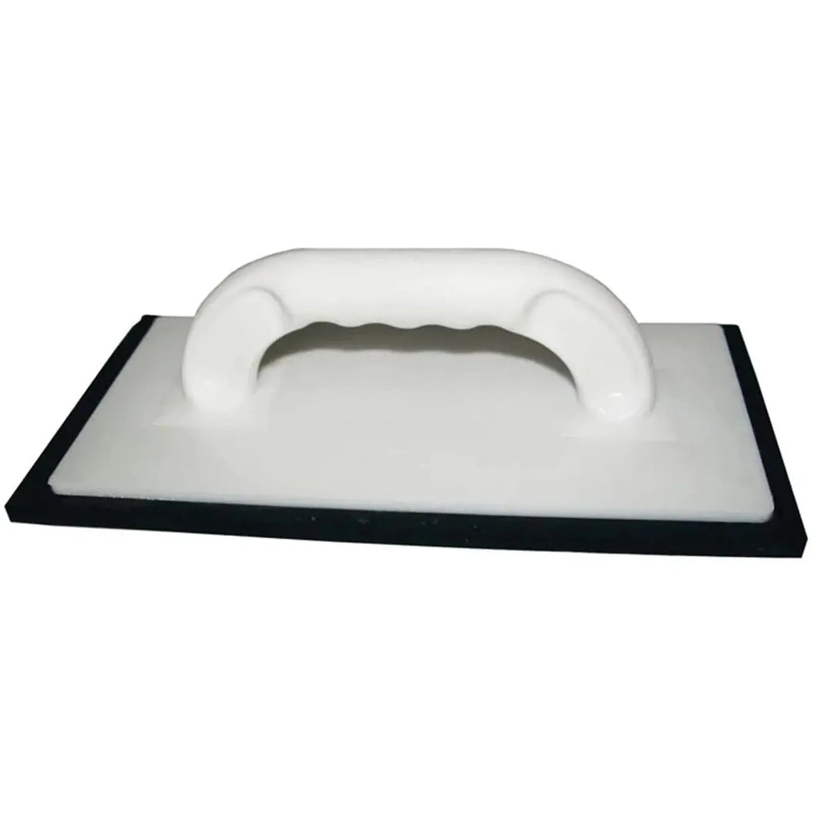 White plastic smoothing board with black cellular rubber pad