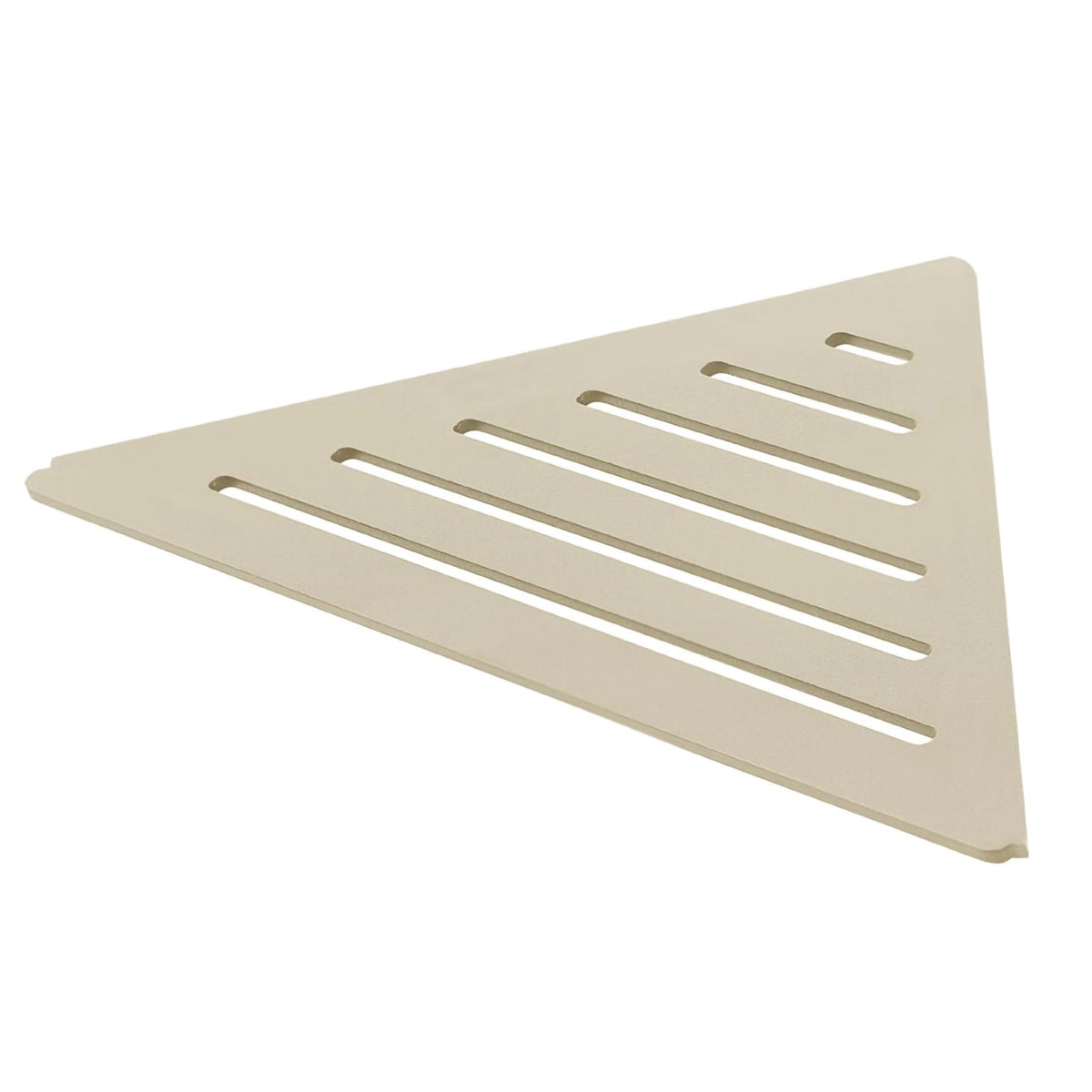 Image détaillée de la tablette d'angle triangulaire TI-SHELF couleur sable en aluminium avec motif Line #A0004328