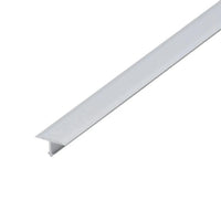 Smal, zilver geanodiseerd overgangsprofiel T-vorm aluminium #A0001620